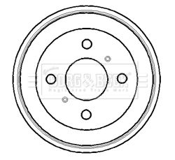 BORG & BECK Тормозной барабан BBR7097